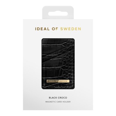 Magnetinė įmautė kortelėms iDeal Of Sweden Holder Black Croco 2