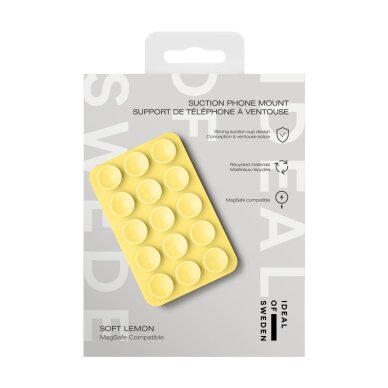 Magnetinis laikiklis iDeal of Sweden MagSafe Suction Phone Mount Soft Lemon 3