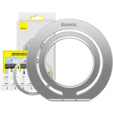 Magnetinis laikiklis silver BASEUS SINGLE-RING SUCH000012 3
