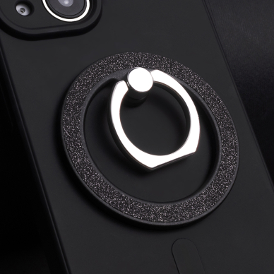 Magnetinis laikiklis - žiedas black Glitter 7