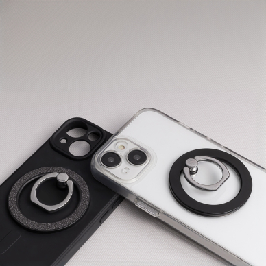 Magnetinis laikiklis - žiedas black Glitter 8