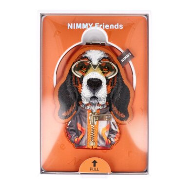 MagSafe telefono stovelis orange NIMMY Basset with Glasses 2.0 2
