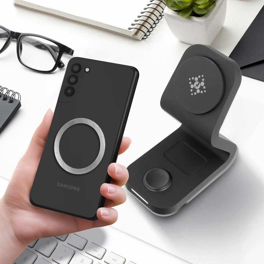 Metalinis klijuojamas žiedas MagSafe silver 4 Metalinis klijuojamas žiedas MagSafe silver 4