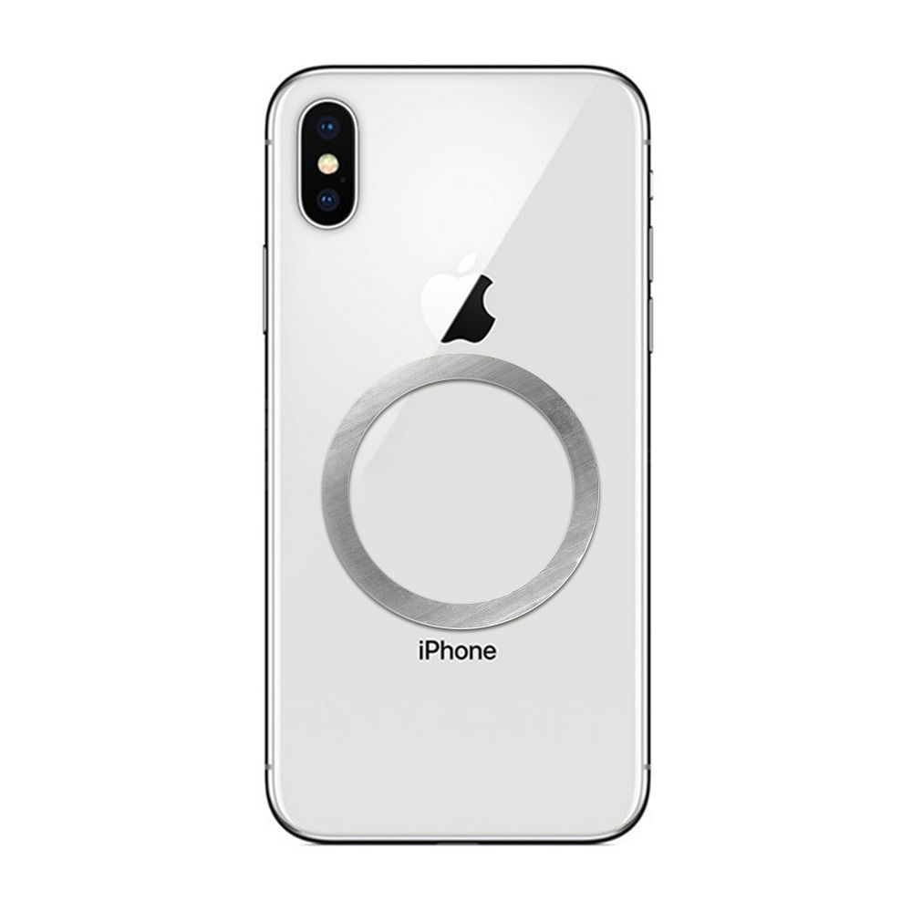 Metalinis klijuojamas žiedas MagSafe silver