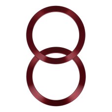 Metalinių klijuojamų žiedų 2 vnt. komplektas MagSafe purple