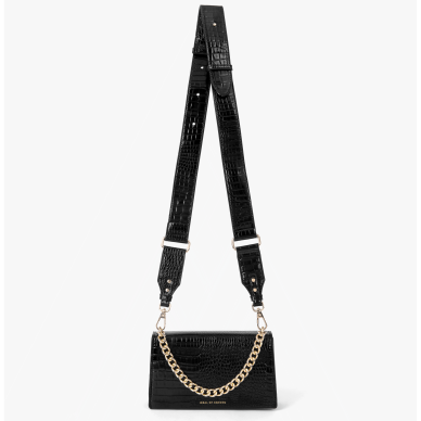 Medium Lia Baguette iDeal Of Sweden Bag Neo Noir Croco 4