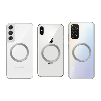 Metalinis klijuojamas žiedas MagSafe silver 1