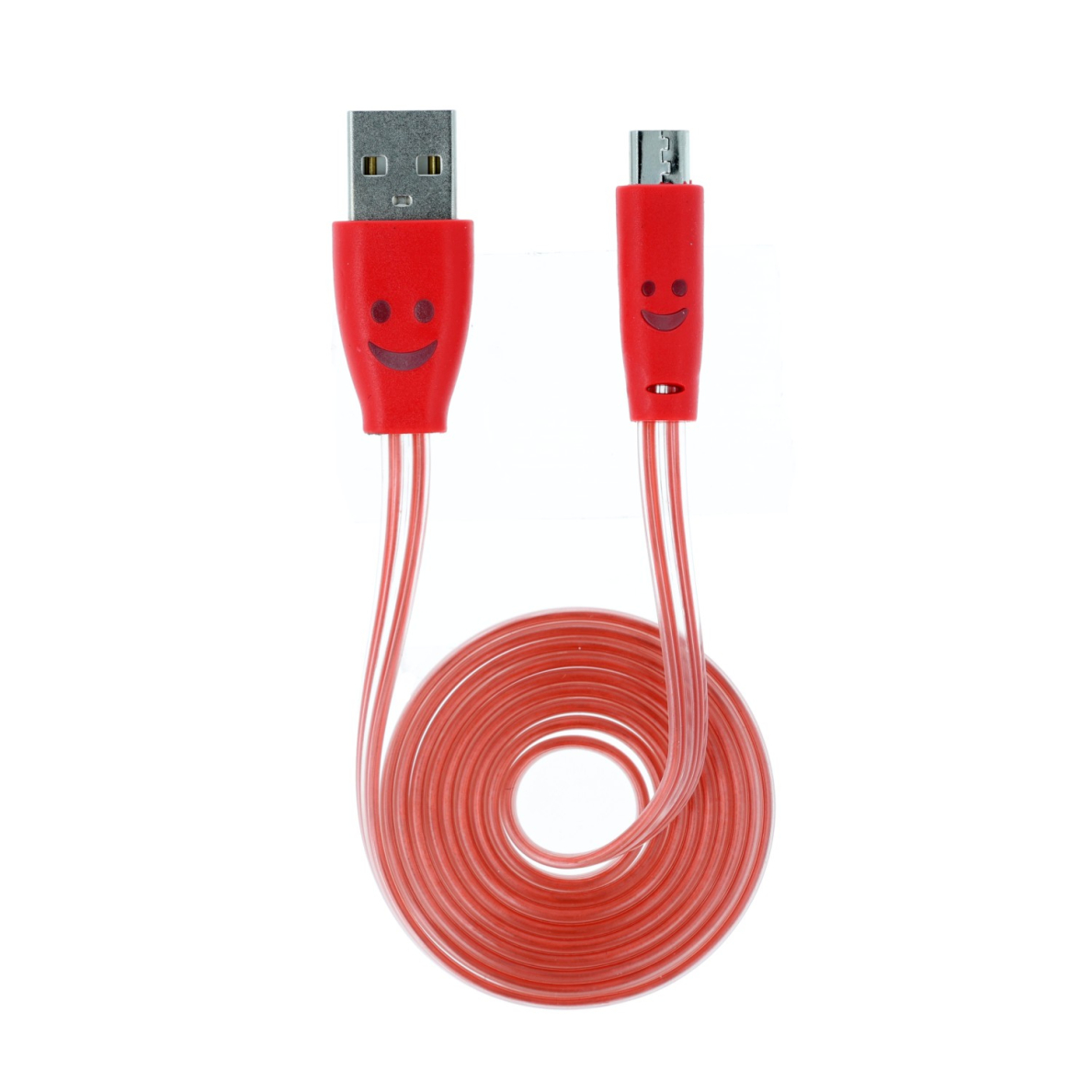 Micro usb LED Q-touch QUC-72M raudonas USB laidas
