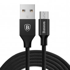Micro USB Baseus juodas laidas 1,5m CAMYW-B01