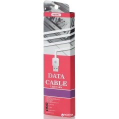 Micro USB laidas METAL sidabro spalvos 10053 1