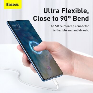 Micro USB Baseus baltas laidas 1m CAMYS-02 11