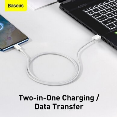 Micro USB Baseus baltas laidas 1m CAMYS-02 15