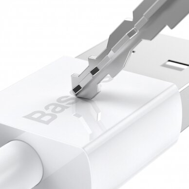 Micro USB Baseus baltas laidas 1m CAMYS-02 4