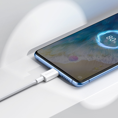 Micro USB Baseus baltas laidas 1m CAMYS-02 7