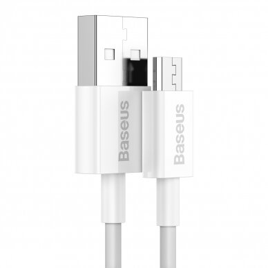 Micro USB Baseus baltas laidas 2m CAMYS-A02 6