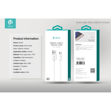 Micro usb laidas DEVIA 3