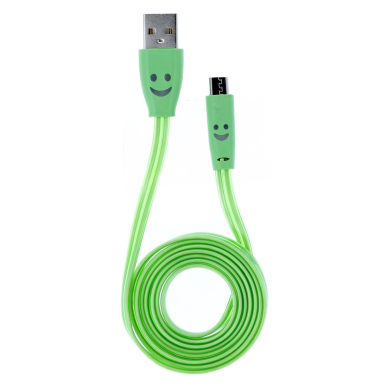 Micro usb LED Q-touch QUC-72M žalias USB laidas
