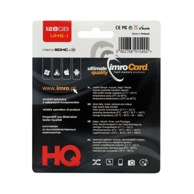 MicroSD 128GB IMRO atmint. korta 10 kl+adapteris 1