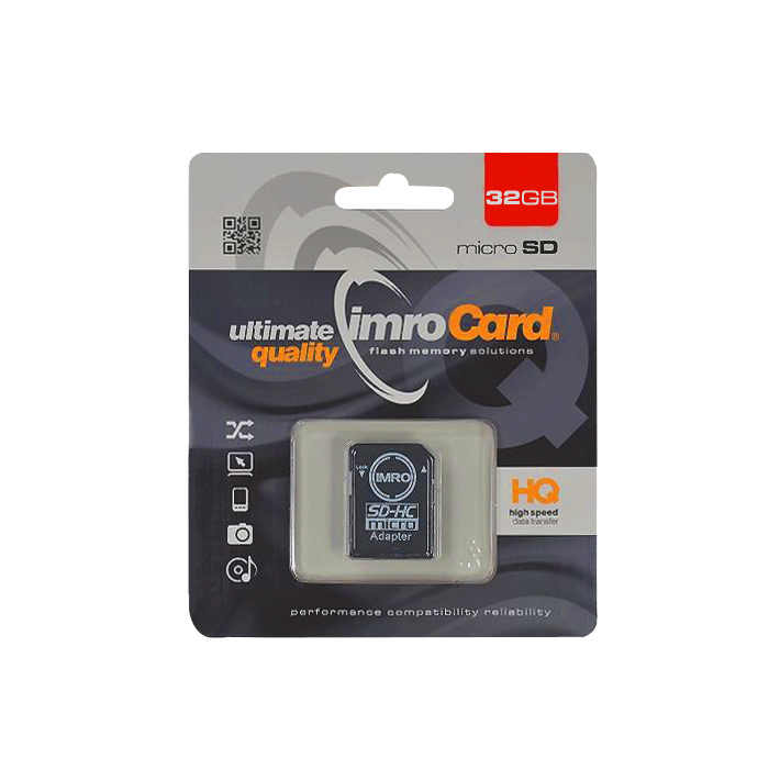 MicroSD 32GB IMRO atmint. korta 10 kl+adapteris