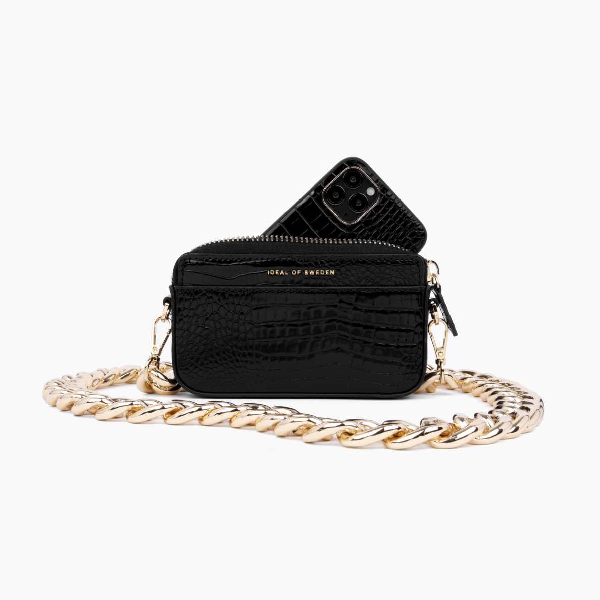 Nano Chain iDeal Of Sweden Bag Neo Noir Croco 1