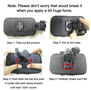 Neperšlampamas laikiklis dviračiui / motociklui / paspirtukui 02 5.5" 8