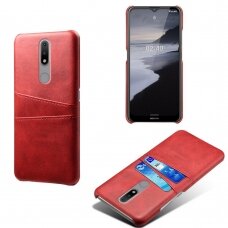 Nokia 2.4 Tracy Leather Card raudona nugarėlė
