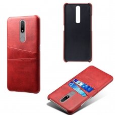 Nokia 2.4 Tracy Leather Card raudona nugarėlė