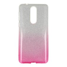 NOKIA 8 rožinė Glitter3 nugarėlė