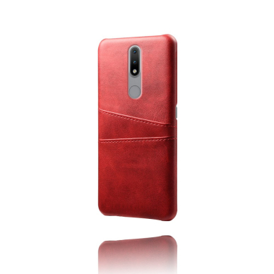 Nokia 2.4 Tracy Leather Card raudona nugarėlė 2