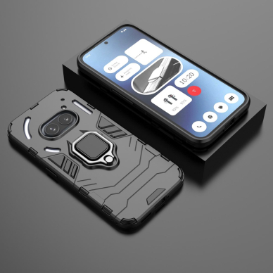 Nothing Phone 2a black STRONG RING ARMOR nugarėlė 8
