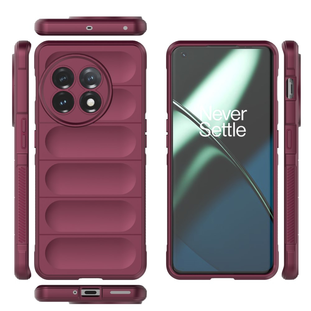 OnePlus 11 5G bordo Tracy Anti-slip Rugged nugarėlė 7