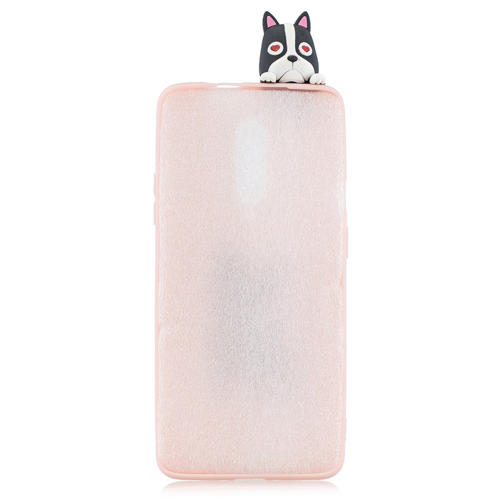 OnePlus 7 PRO šviesiai rožinė nugarėlė Dog 4D 1