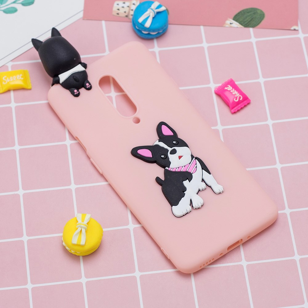 OnePlus 7 PRO šviesiai rožinė nugarėlė Dog 4D 6