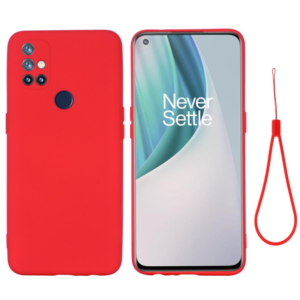 OnePlus NORD N10 5G raudona SILICONE nugarėlė 1