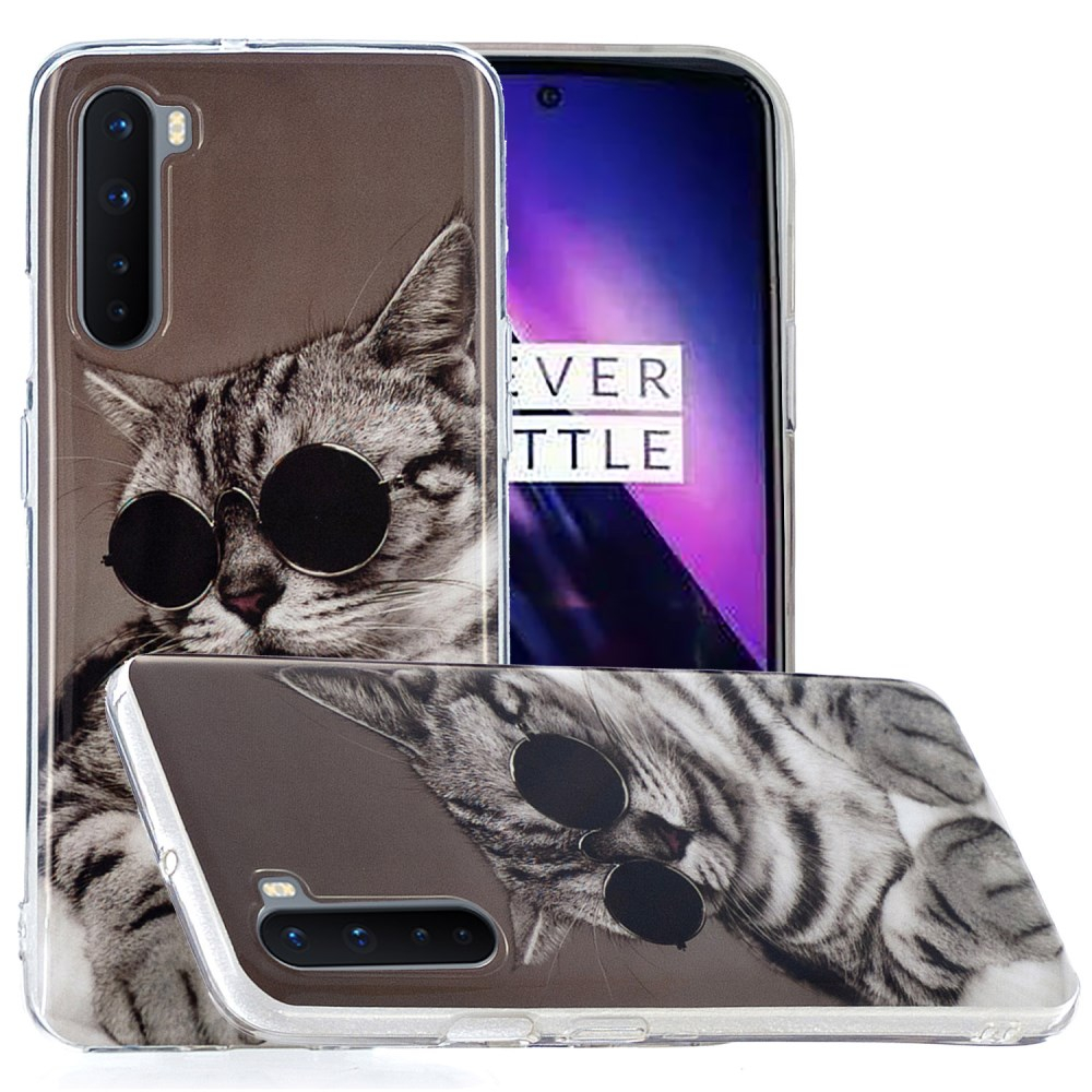 OnePlus NORD Tracy nugarėlė Cat Wearing Glasses