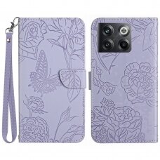 OnePlus 10T 5G Tracy MEZZO violetinis Butterfly/Flowers dėklas