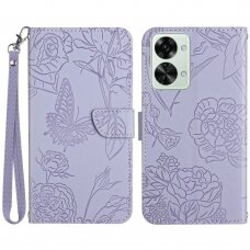 OnePlus Nord 2T 5G Tracy MEZZO violetinis Butterfly/Flowers dėklas