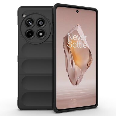 OnePlus 12R 5G black Tracy Anti-slip Rugged nugarėlė OnePlus 12R 5G black Tracy Anti-slip Rugged nugarėlė