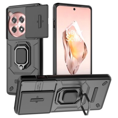 OnePlus 12R 5G black Tracy RING ARMOR WITH CAMSHIELD nugarėlė OnePlus 12R 5G black Tracy RING ARMOR WITH CAMSHIELD nugarėlė