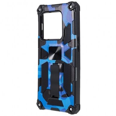 OnePlus 10 PRO 5G mėlyna camouflage ARMOR METAL nugarėlė 1