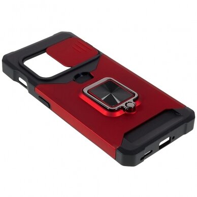 OnePlus 10 PRO 5G raudona Tracy RING ARMOR WITH CAMSHIELD nugarėlė 8
