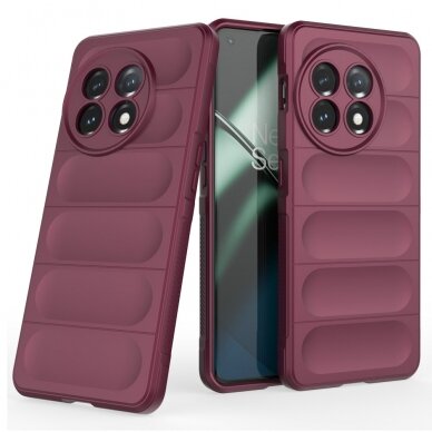 OnePlus 11 5G bordo Tracy Anti-slip Rugged nugarėlė 1