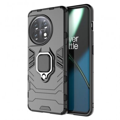 OnePlus 11 5G juoda Tracy RING ARMOR nugarėlė