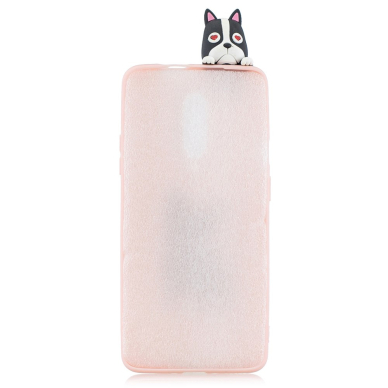 OnePlus 7 PRO šviesiai rožinė nugarėlė Dog 4D 1