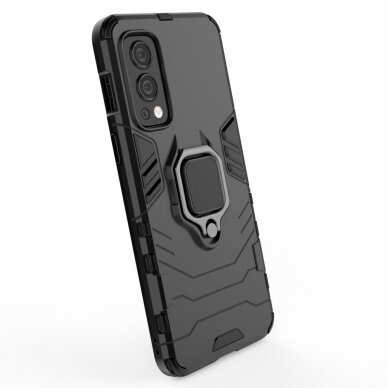 OnePlus Nord 2 5G juoda RING ARMOR nugarėlė 5