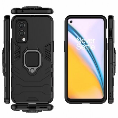 OnePlus Nord 2 5G juoda RING ARMOR nugarėlė 8