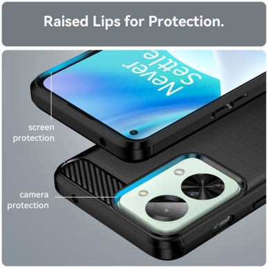 OnePlus Nord 2T 5G juoda Tracy LYGCARBON nugarėlė 4