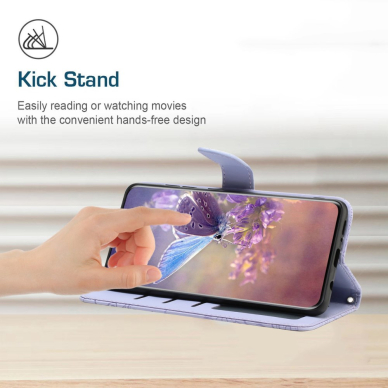 OnePlus Nord 2T 5G Tracy MEZZO violetinis Butterfly/Flowers dėklas 2