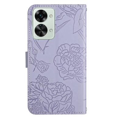 OnePlus Nord 2T 5G Tracy MEZZO violetinis Butterfly/Flowers dėklas 8