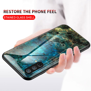 OnePlus NORD CE 5G marble glass nugarėlė Black&gold 5